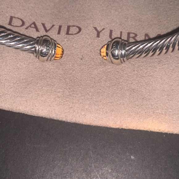 David Yurman Cable Classic Bracelet with Citrine and 14K Gold, 5mm - Picture 3 of 3